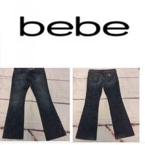 Bebe Women's Dark Blue Flare Jeans